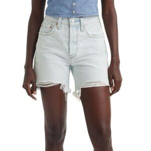 Levi’s 501 Mid-Thigh Denim Shorts (Size 28)